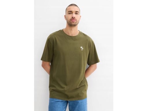 B.P.C t-shirt męski oliwkowy z nadrukiem XL.