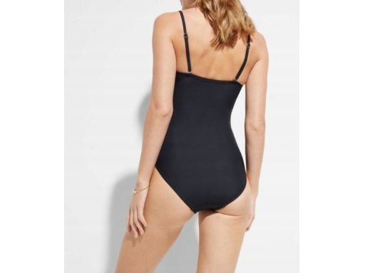 B.P.C kostium jednoczęściowy marszczony czarny 36.