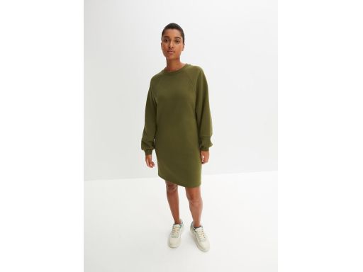 B.P.C sukienka dresowa oliwkowa khaki ^48/50