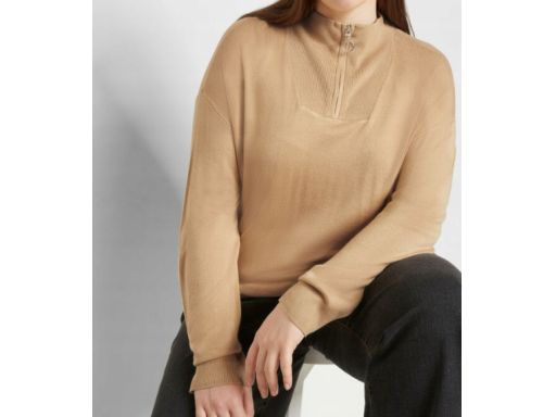 B.P.C bluzka dzianinowa ze stójką beżowa ^52/54
