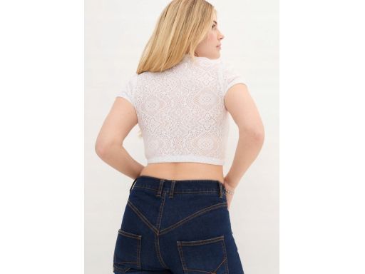 B.P.C damska bluzka krótka ludowa koronkowa r.52/54