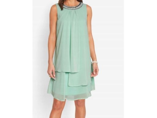 B.P.C sukienka szyfonowa z aplikacją Premium ^40