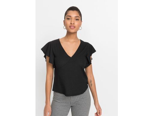 B.P.C bluzka czarna z krepy 36/38.