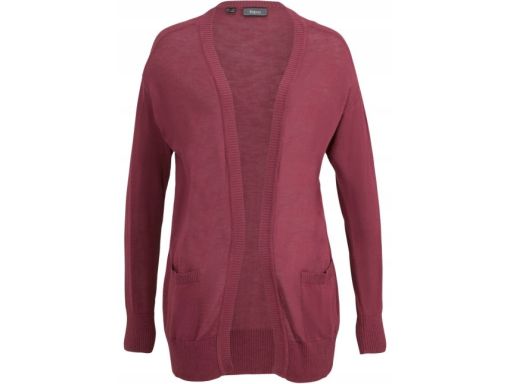 B.P.C sweter bordowy bez zapięcia r.36/38