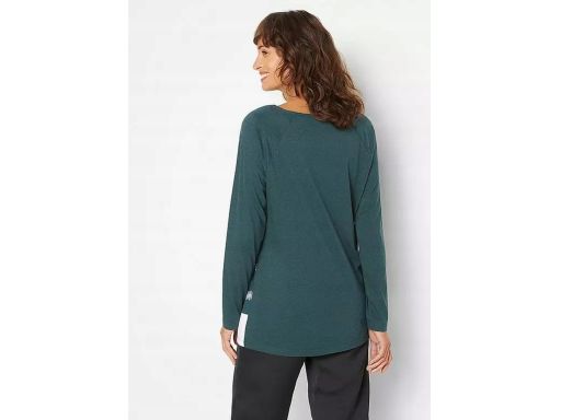 B.P.C bluzka butelkowa zieleń z nadrukiem świątecznym 40/42.