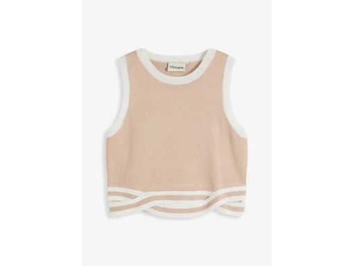 B.P.C krótki beżowy top z wycięciami r.32/34