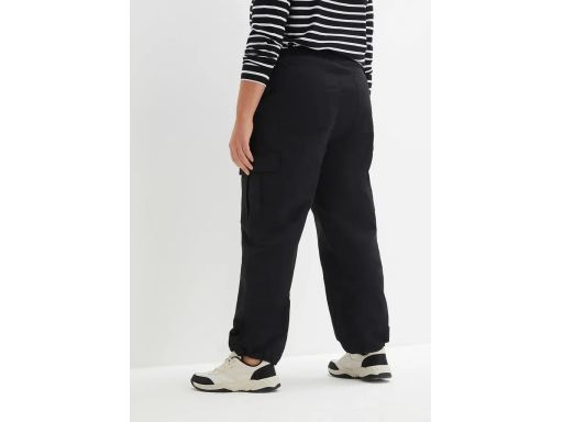 B.P.C spodnie bojówki damskie czarne luźniejsze ^38