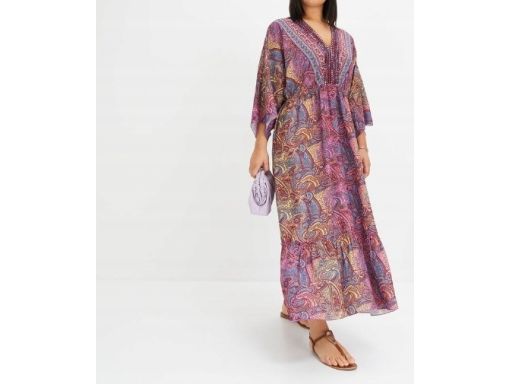 B.P.C długa sukienka wielokorowa r.48