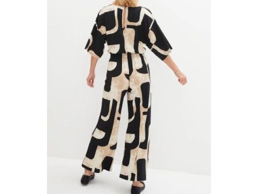 B.P.C kombinezon we wzory czarno-beżowy r.40/42