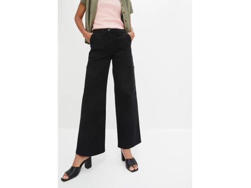 B.P.C spodnie twillowe szerokie czarne ^42