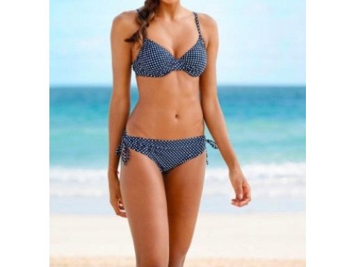 B.P.C bikini granatowe w białe groszki r.36(70B)