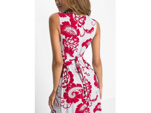 B.P.C długa sukienka letnia w różowe wzory 36/38.