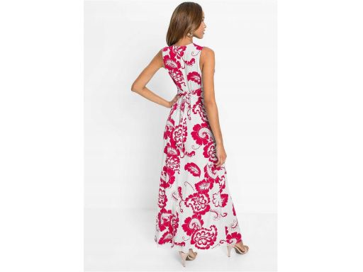 B.P.C długa sukienka letnia w różowe wzory 36/38.