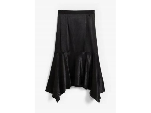B.P.C spódnica satynowa czarna asymetryczna r.48