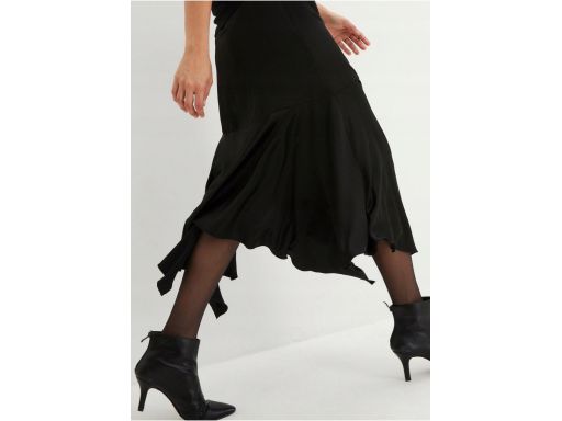 B.P.C spódnica satynowa czarna asymetryczna r.48