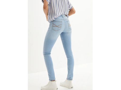 B.P.C jeansy skinny niebieski z przetarciami ^42