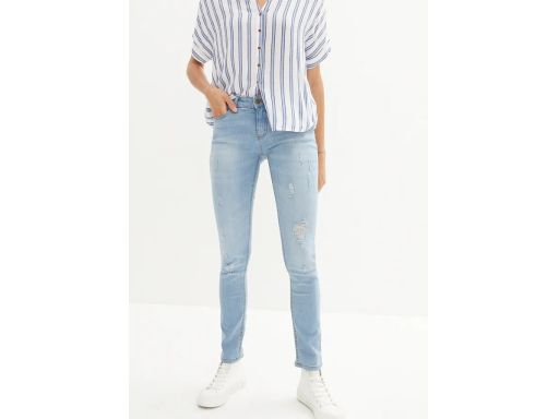 B.P.C jeansy skinny niebieski z przetarciami ^42