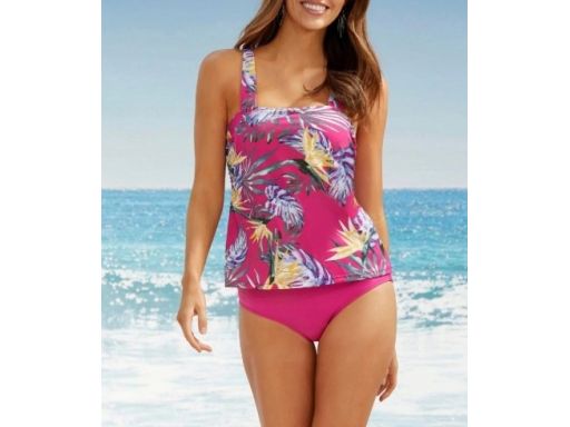 B.P.C tankini różowe we wzory r.44