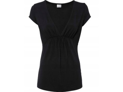 B.P.C czarna bluzka z krótkim rękawem 44/46