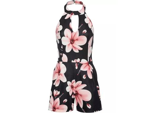 B.P.C króki kombinezon w kwiaty elegancki odkryte plecy ^44/46