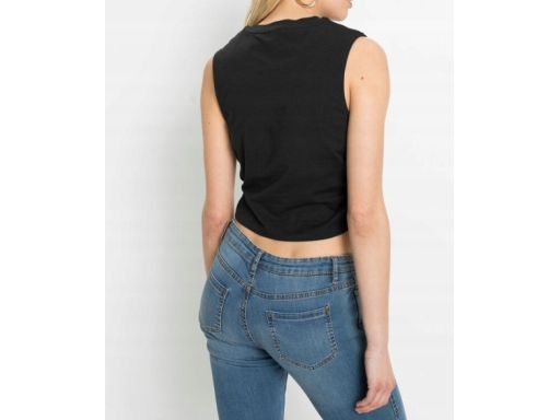 B.P.C czarna krótka bluzka top 48/50.