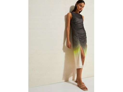 B.P.C sukienka z siateczki cieniowana z marszczeniem 44/46.