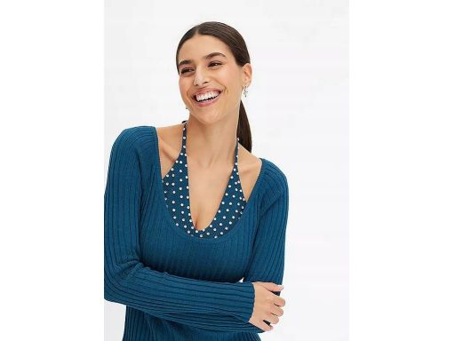 B.P.C bluzka dzianinowa z wbudowanym topem z dżetami ^48/50
