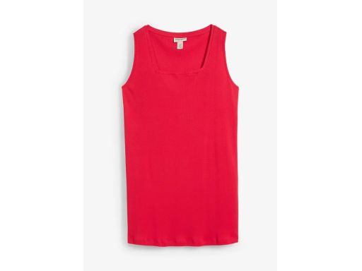 B.P.C długi czerwony top z kwadratowym dekoltem r.36/38