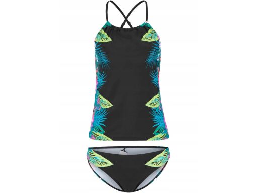 B.P.C tankini czarne w kolorowe kwiaty 42