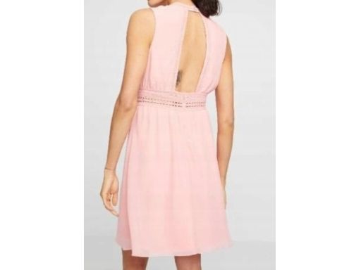 B.P.C sukienka szyfonowa z koronką w pasie ^44