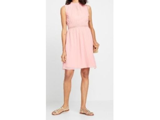 B.P.C sukienka szyfonowa z koronką w pasie ^44