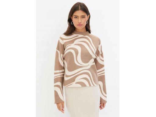B.P.C sweter damski beżowo-brązowy r.40/42