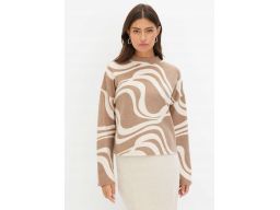 B.P.C sweter damski beżowo-brązowy r.40/42