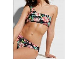 B.P.C bikini bustier na jedno ramię z figami 36.