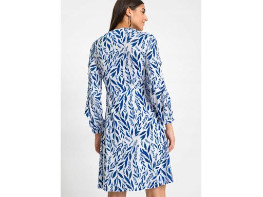 B.P.C sukienka biała w granatowy wzór ^42