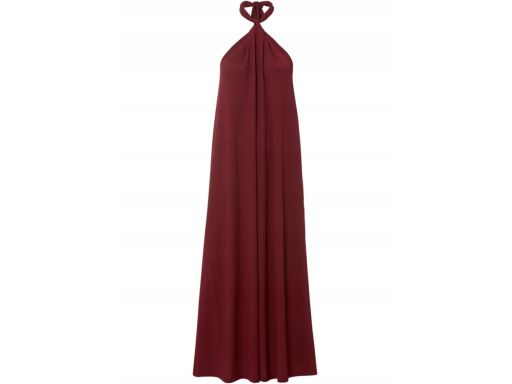 B.P.C maxi sukienka wiązana na szyi bordowa 44/46.