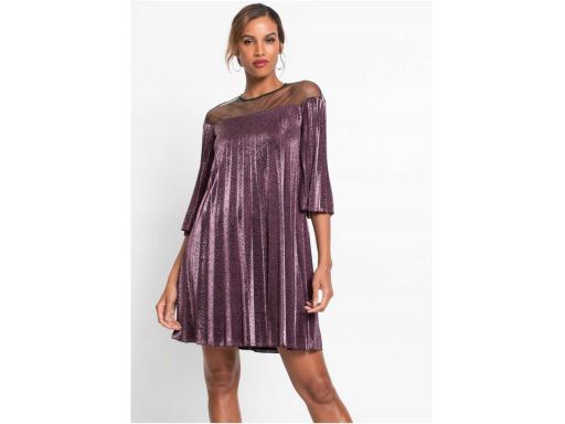 B.P.C sukienka efekt brokatu plisowana r.32/34