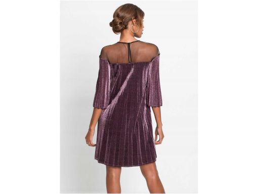 B.P.C sukienka efekt brokatu plisowana r.32/34