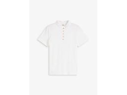 B.P.C t-shirt biały ze stójką z guzikami 40/42.