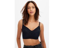 B.P.C miękki biustonosz bez fiszbin minimizer czarny ^110E