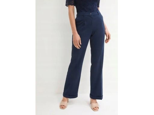 B.P.C spodnie Marlena granatowe w kant 40.