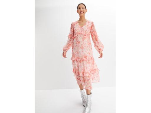 B.P.C midi szyfonowa sukienka we wzory r.36