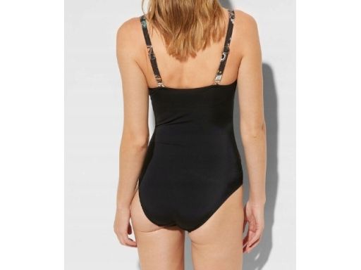 B.P.C kostium jednoczęściowy czarny ze wzorem r.42