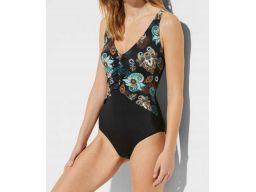 B.P.C kostium jednoczęściowy czarny ze wzorem r.42