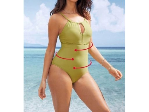 B.P.C Kostium kąpielowy oliwkowy modelujący r.48