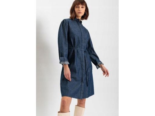 B.P.C sukienka koszulowa jeansowa ze stójką r.40