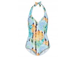 B.P.C kolorowy kostium kÄ…pielowy z wiÄ…zaniem na szyi r.46