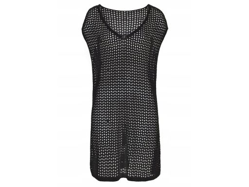 B.P.C plażowa tunika ażurowa czarna ^36/38