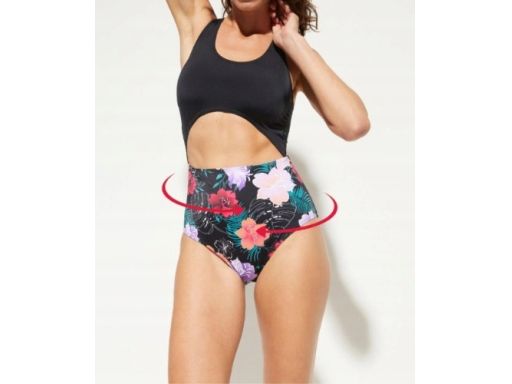 B.P.C kostium jednoczęściowy z wycięciem we wzór z efektem 2w1 38.