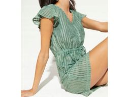 B.P.C sukienka tunika plażowa ażurowa zielona ^36